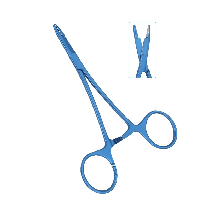 TERBARU Surgical Instruments 12cm Olsen-Hegar Needle Holder With Suture Scissors Reusable Ophthalmol