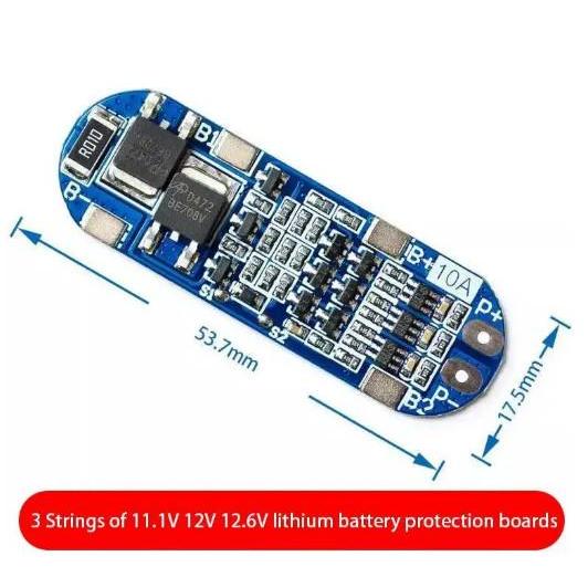 "New" BMS 3S Modul Charger Baterai Lithium Proteksi 18650 1s 2s 3s Protection LI-ION 12.6V 10A