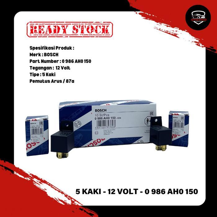 "New" Relay bosch 5 kaki 12V 87a