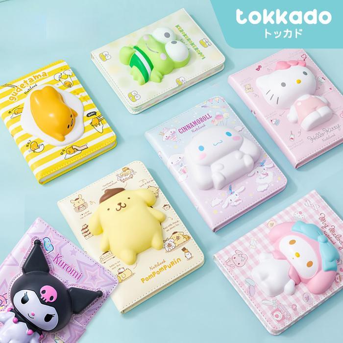 Tokkado Sanrio Original Squishy Notebook Agenda Buku Catatan Anak Lucu