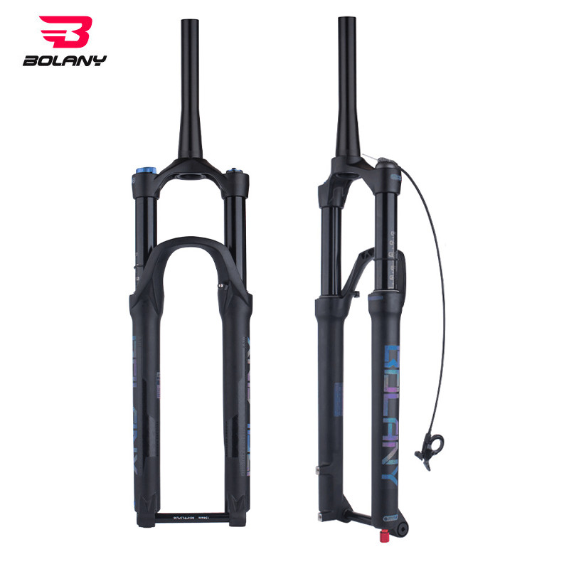 BOLANY 27.5/29 Boost Air Fork Damping Mtb Suspension Front Fork Thru Axle 15*100/110mm Travel 140mm 