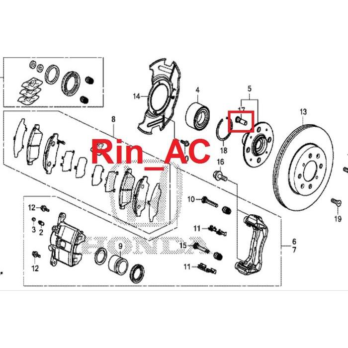 BAUT RODA VELG BEARING HUB MOBIL HONDA JAZZ GD3 RS S GE8 GK5 IDSI VTEC TOPPS