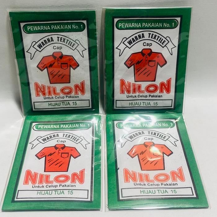 WANTEX / PEWARNA KAIN / PEWARNA PAKAIAN HIJAU TUA NO.15 / 1 PCS