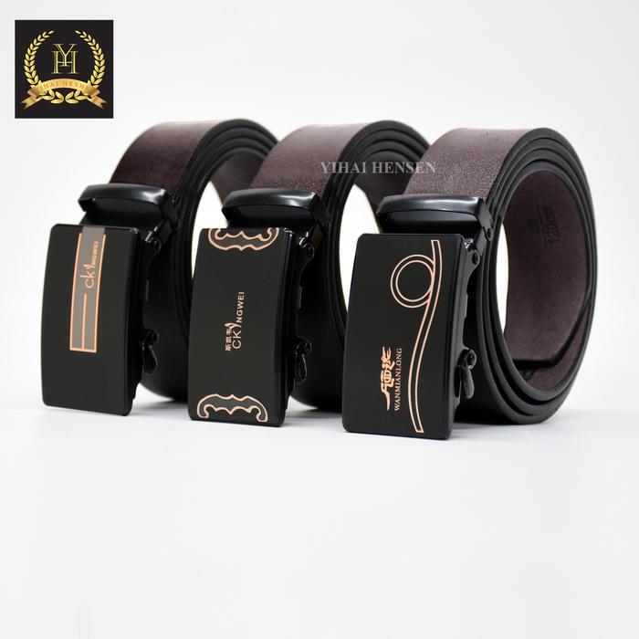 [Y&H] Ikat Pinggang Pria Stainless Tipe Rell Random Bahan PU -YH329