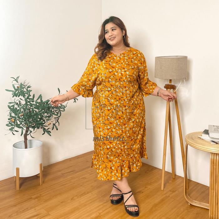 Serena Dress - Daster Rayon Bunga Premium LD140/LD160