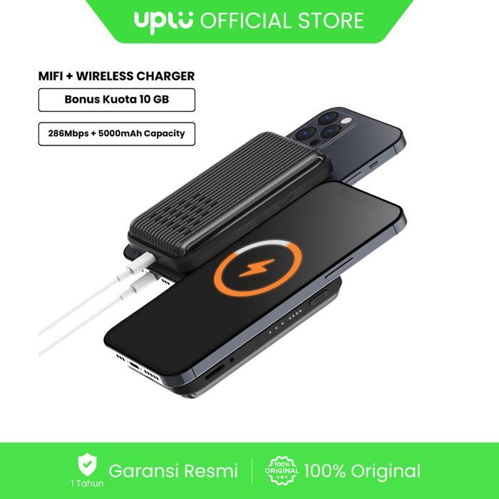 [Bonus Kuota 10Gb] UPLU Modem Mifi Powerbank Wireless Magnetic Wifi Portable 286 Mbps All Operator