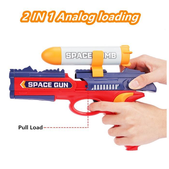 Mainan Shooting Peluru NERF 2 IN 1 DIY Merakit Shooting Peluru Paintball & Peluru Lembut Mainan