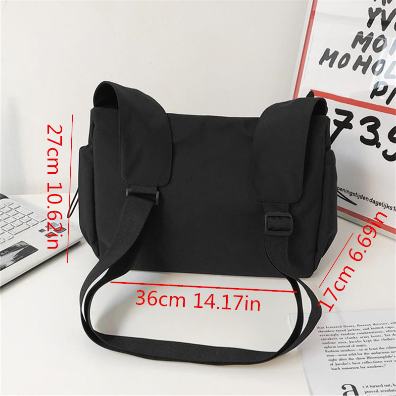 Fashion Couple Shoulder Bag with Polyester Lining Trendy Simple Cross Body Bags with Side Pockets