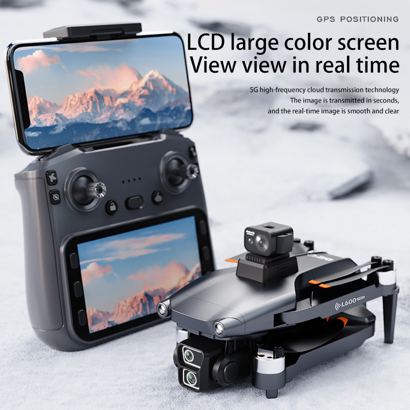 LYZRC L600-1 PRO 4K HD Professional Brushless Motor GPS Drone Large Color LCD Screen RC Dual Camera