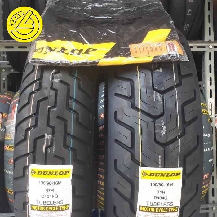Paket Ban DUNLOP D404 Moge 130.90.16 dan 150.80.16 Ring 16 Ban Moge Motorcycle Speed