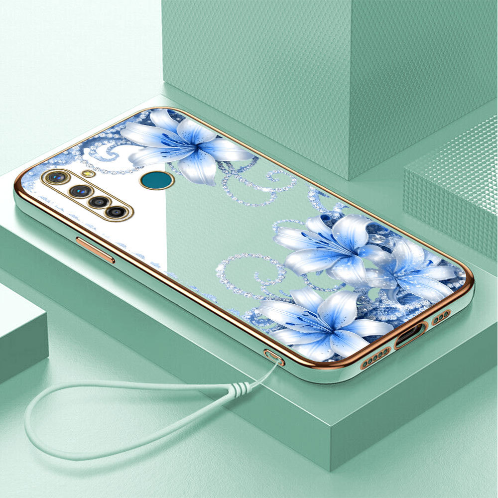 Casing Hp Untuk Realme 5 Pro Lokal Stock Lanyard Gratis Phone Case Softcase Kesing Cassing Soft Sofc
