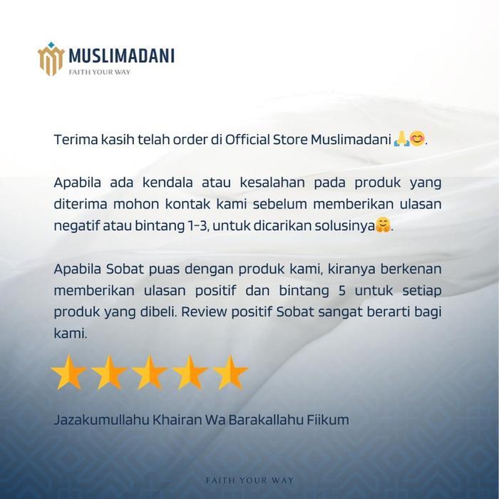 Muslimadani Baju Koko Yarham Lengan Panjang Muslimadani Kemeja Koko Katun Printing Pakaian Muslim