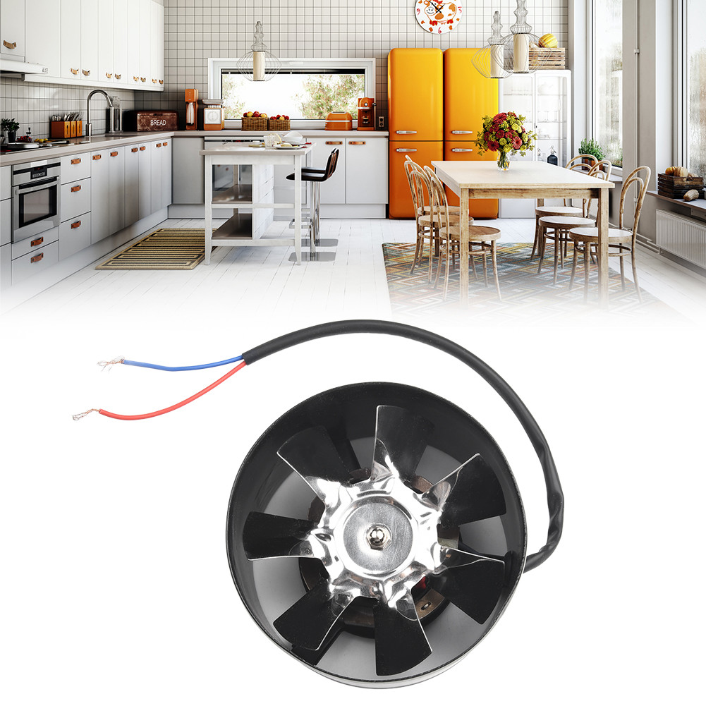 220V 100mm Mini Metal Duct Exhaust Fan Exhaust Duct Fan Kitchen Range Hood Fan Suitable For