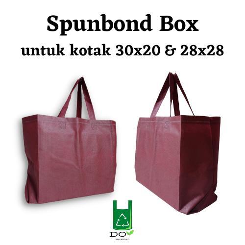 Tas Spunbond Box Nasi dan Kue Uk 30x30x20 Tas Kain Kotak Nasi & Kue