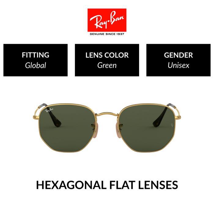 RAY-BAN HEXAGONAL RB3548N 1 Global Fitting Kacamata Hitam 54mm