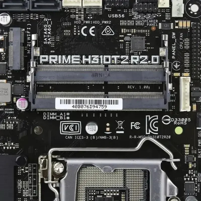 For ASUS PRIME H310T2 R2.0 Motherboard H310 LGA 1151 DDR4 Mini-ITX Mainboard 100% Tested Fast Ship