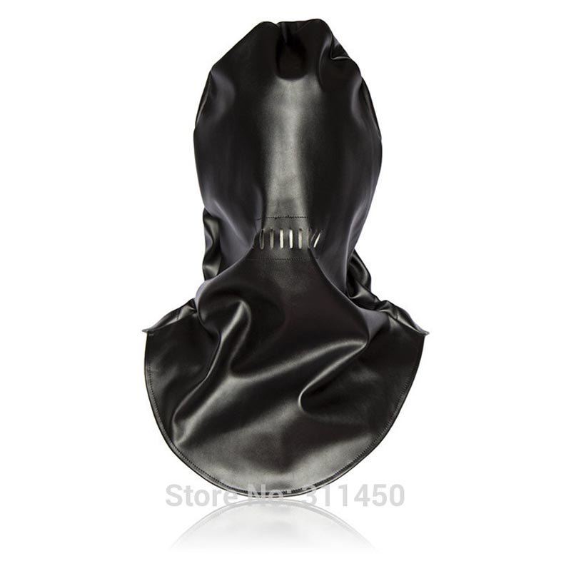 Leather Guillotine Hood Head Restraint Role Play Executioners Cosplay Kinky Fetish Halloween