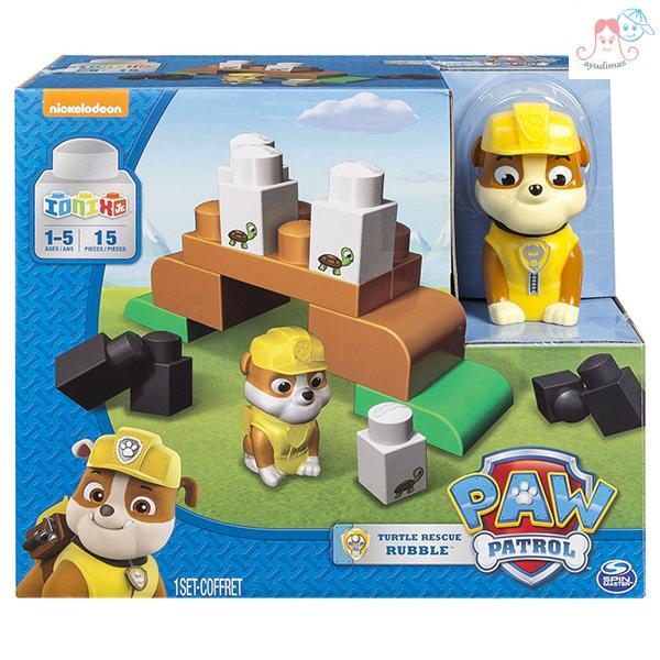 TEREMURAHTERLARIS READY SILAHKAN DIORDER IONIX JR. PAW PATROL, TURTLE RESCUE RUBBLE BLOCK SET