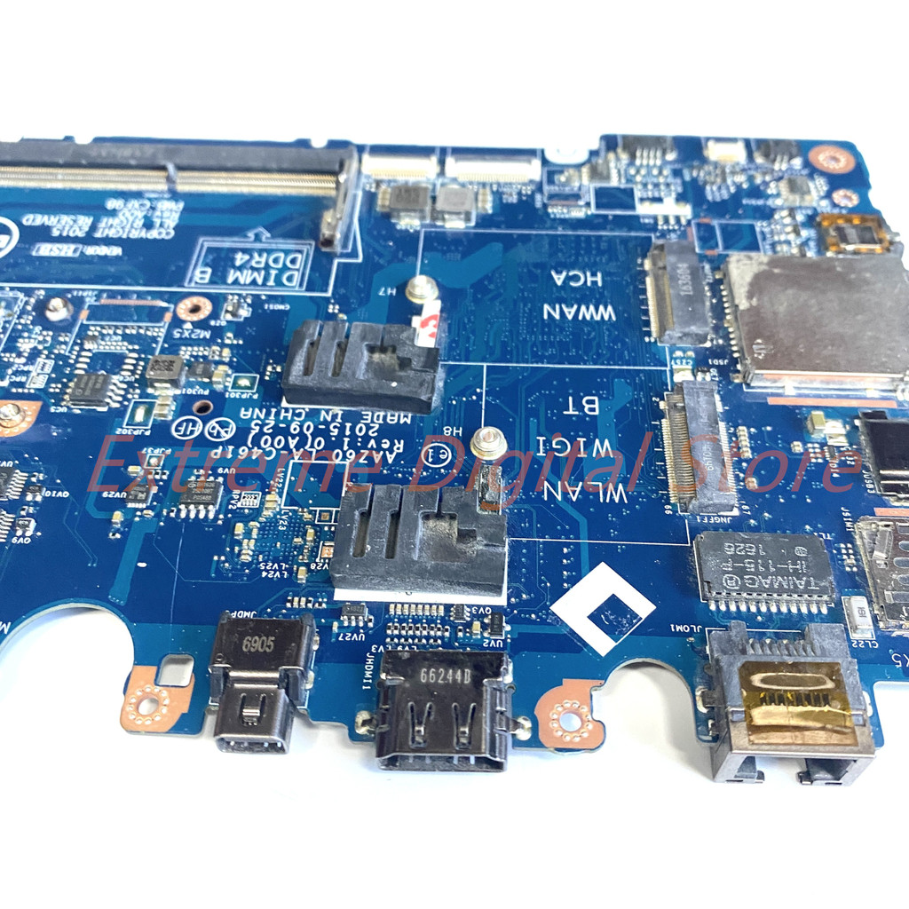 LA-C461P For DELL Latitude E7470 7470 laptop motherboard with I3 I5 I7 6th Gen CPU 100% Tested Fully