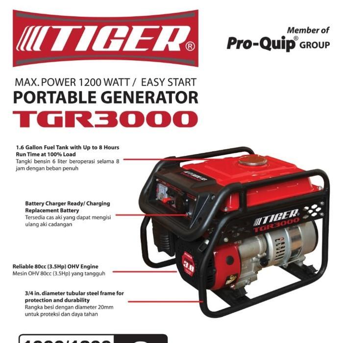 Genset Tiger TGR 3000 Genset 1200 Watt 4 Tak Tiger TGR3000