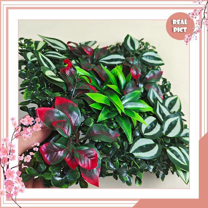[] UNICO Rumput Dinding Hias Rumput Plastik Dekorasi Rumah Hiasan Dinding Daun Dolar Artificial