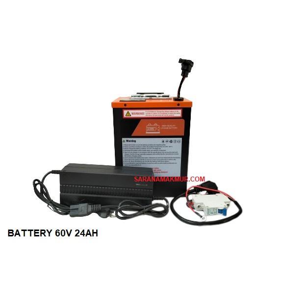BATERAI MOTOR LISTRIK / BATERAI SEPEDA LISTRIK / BATTERY LITHIUM - 60V 24Ah