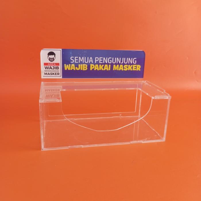 Kotak Masker Akrilik/ Kotak Tempat Masker/ Akrilik Pakai Masker