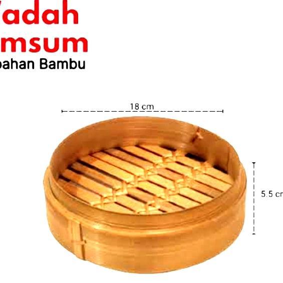 Wadah Bambu 18Cm/Klakat Bambu Dimsum 18Cm