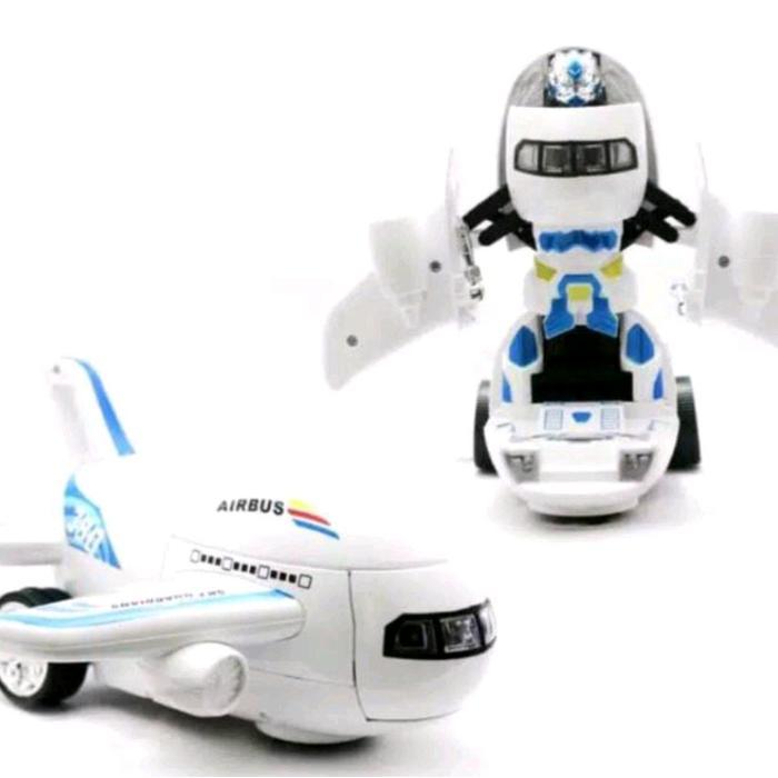 Promo Mainan Anak Pesawat Bisa Beruh Jadi Robot Airbus Set Hadiah Baterai Cowok Dewasa