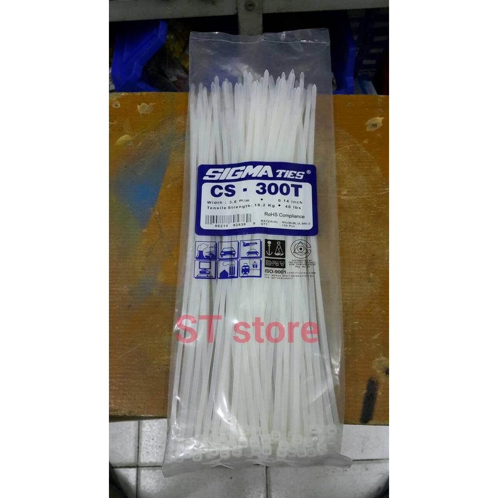 Kabel ties / Cable ties sigma 30cm putih BISA GRAB