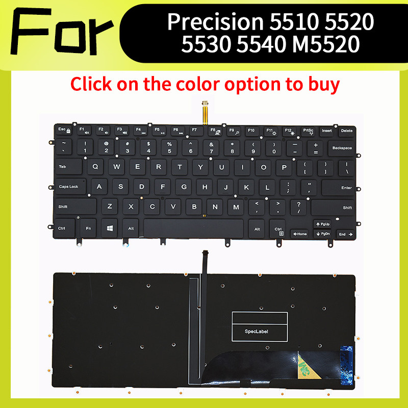 New US Keyboard For dell Precision 5510 5520 5530 5540 M5520