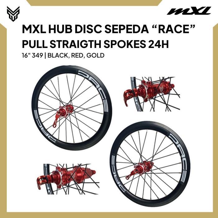 Mxl Wheelset Disc Race 16" 349 Roda Sepeda Set Velg Lengkap Cycling