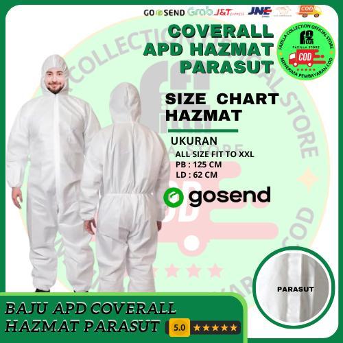 "New" BAJU APD HAZMAT Parasut Waterproof Coating Bisa Dicuci Panjang All Size Fit to XXL Gown