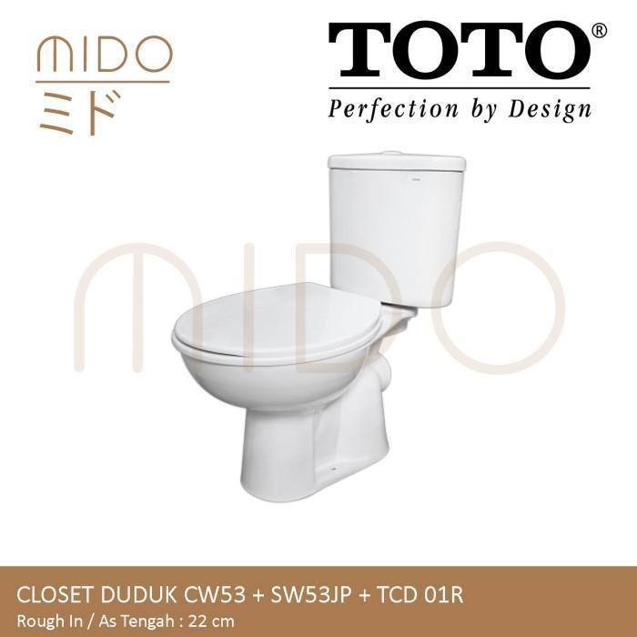 CLOSET KLOSET TOILET DUDUK TOTO CW53J SW53JP / CW 53 J SW JP PUTIH - JEMPUT SENDIRI