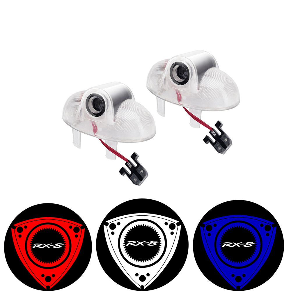 2pcs LED Courtesy Shadow Light Interior Light For MAZDA RX8 MAZDA6 MAZDASPEED CX-9 MAZDA 8 RX-8 Logo