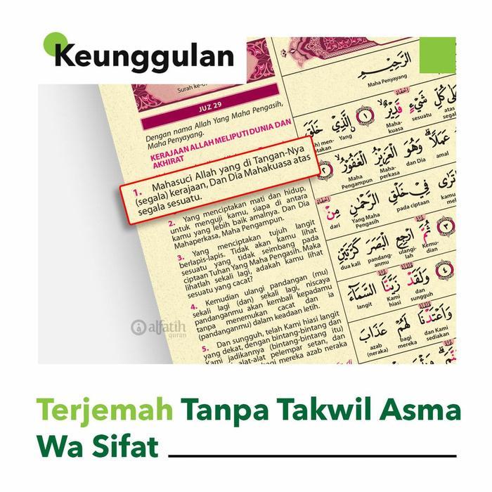 Top Al-Quran Al-Fatih B6 HC Tajwid Perkata Terjemah Tanpa Takwil Al Fatih