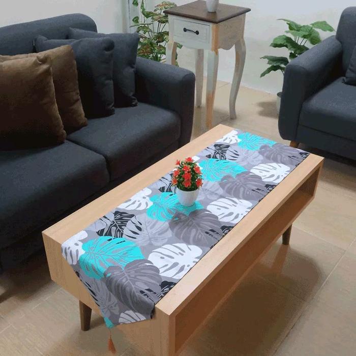Taplak Meja Tamu Lebar 35 Panjang 150 Dekorasi Taplak Meja Katun Modern Casual Brown Tablecloths &