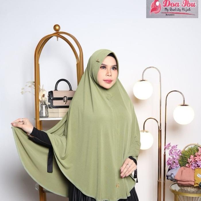 Sedia 0661 JILBAB DOA IBU SIZE XL JERSEY High Quality HQ/HIJAB JERSEY HIGH QUALITY DOI OVALDEX SIZE