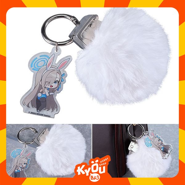Ichinose Asuna's Rabbit Tail Grenade Keychain - Blue Archive