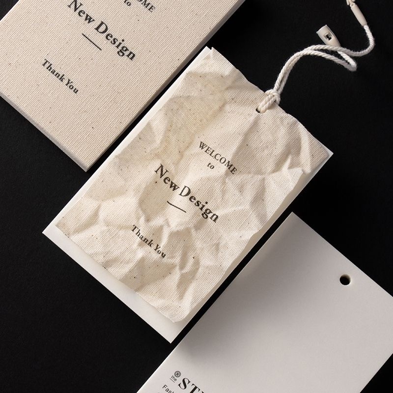 Custom Clothing Brand Paper Tags Fashion Business Handmade Merchandise Logo Design Personalized Hang