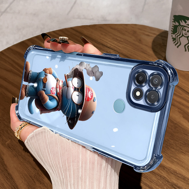 Casing Hp untuk OPPO A15 A15s A35 4G Case Casing Merokok Anime pola Cesing HP Kesing empat Anti Drop