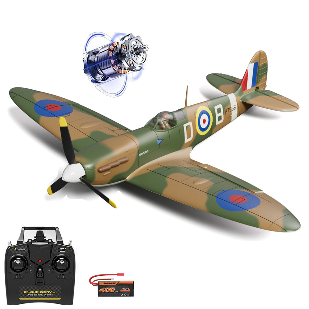 Volantexrc Spitfire 500mm RC Plane With Brushless Motor One Key Aerobatic & Low Battery Alarm RC
