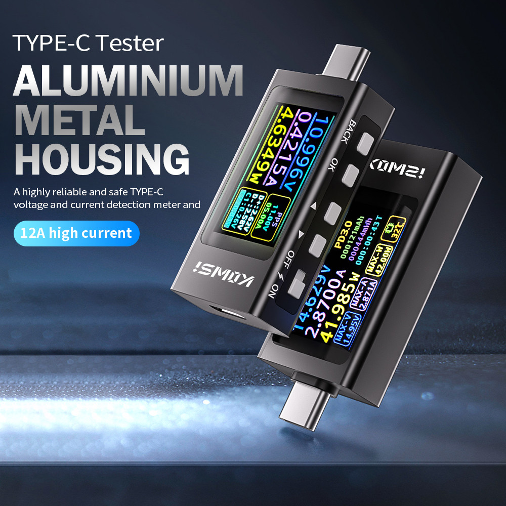 Usb Tester Voltmeter Ammeter Kws-X1 Dc 4-30V 0-12A Fast Charge Detection Trigger Capacity