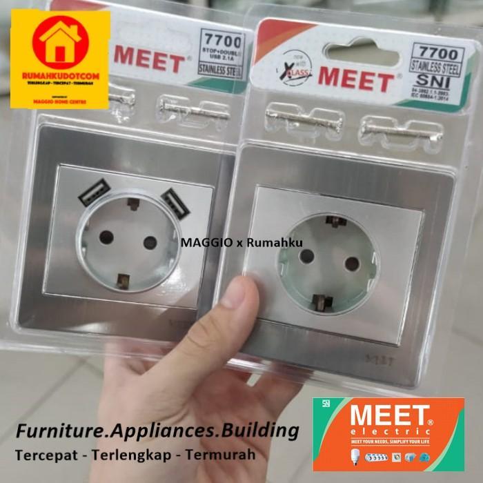 Thebest- SAKLAR LAMPU RUMAH & STOP KONTAK USB - MEET
