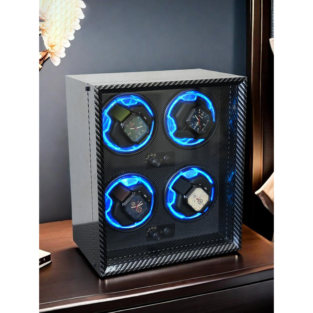 Automatic winding watch winder 1/2/4slot watch box S1 model carbon fiber color
