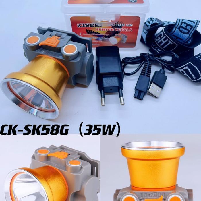 Senter Kepala Head Lamp Kiseki CK - SK58 G 35 Watt