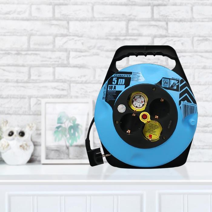 Kenmaster Kabel Roll 5 / 12 Meter (Sni) / Colokan Listrik Gulung / Roll Kabel Listrik