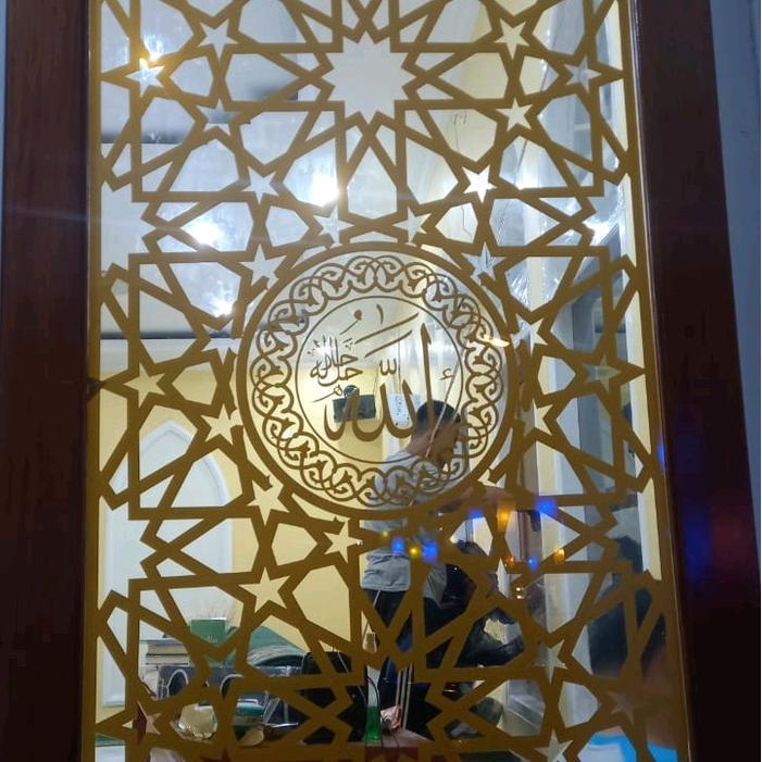 stiker jendela masjid/stiker ornamen