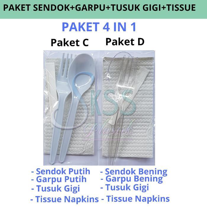 Paket Sendok Garpu Tissue Tusuk Gigi Higinies