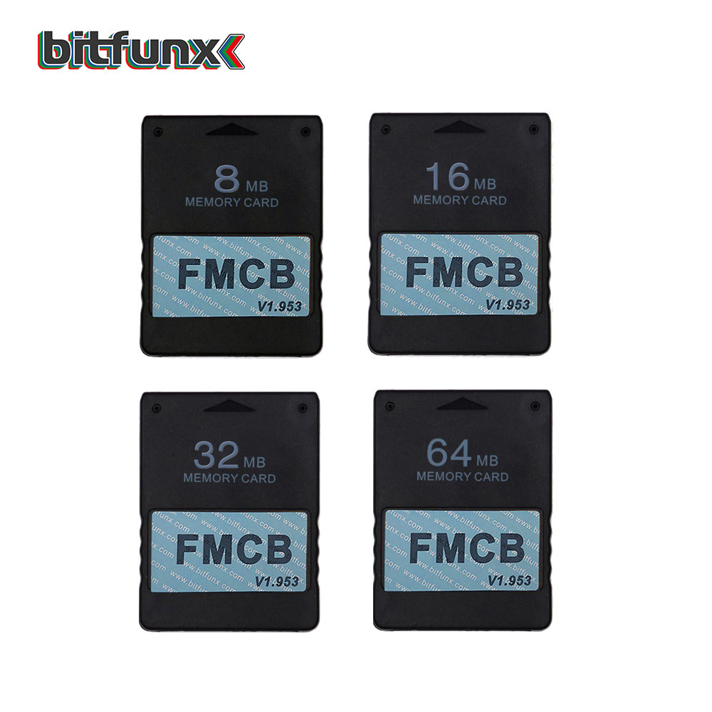 FLASH SALE    Bitfunx 8MB 16MB 32MB 64MB V1.953 Free McBoot FMCB OPL Memory Card for PS2 Fat Console
